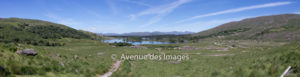 Irish lake and hills