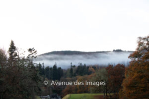 Clouds clearing over Pitlochry dam