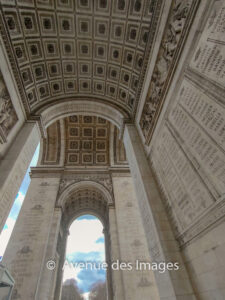 Walls of the arc de Triomphe