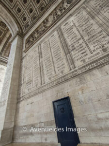 The Generals and battles listed on the Arc de Triomphe