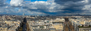 Panoramic view from the arc de Triomphe looking north-east