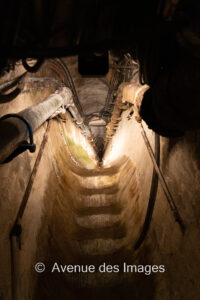 Tunnel with steps for rain water