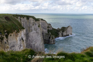 La Falaise d'Amont seens from the cliffs in Etretat