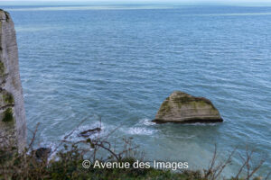 Close up of the Roc Vaudieu, near Etretat, manche, France