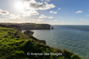 Further up the coast looking back to Etretat