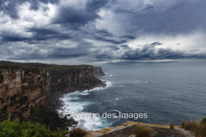 Stormy clouds over the cliffs near Sydney Australia, taken by Avenue des Images