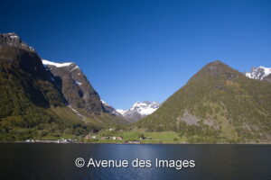 Small hamlet on Hjorundfjord, Norway