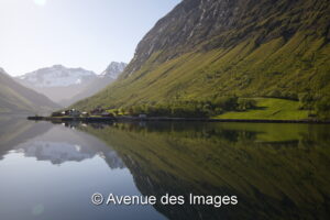 Reflections on the fjord, Norway